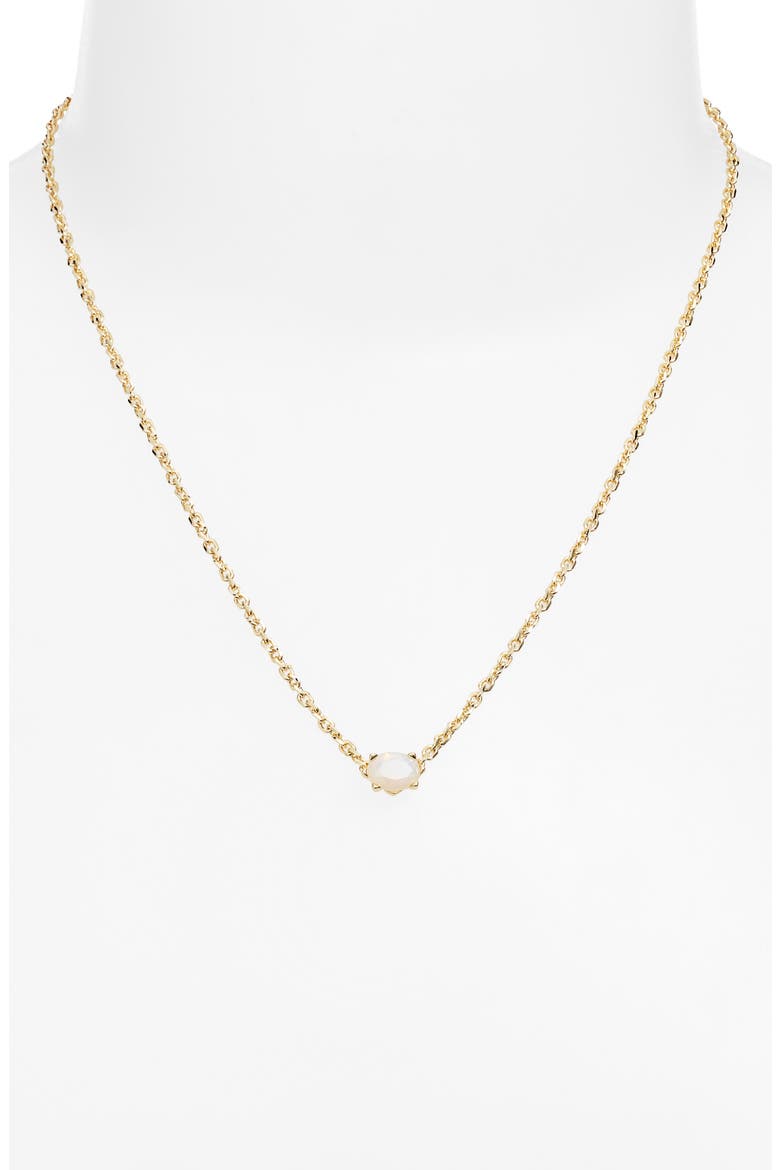 Cailin Cubic Zirconia Station Necklace, Alternate, color, GOLD/ CHAMPAGNE OPAL CRYSTAL