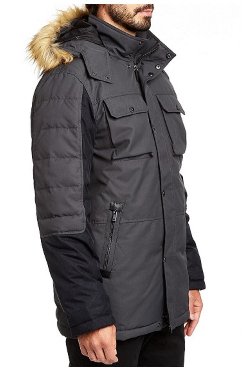 Rainforest Faux Fur Trimmed Hood Insulated Oxford Parka Jacket, Alternate, color, 