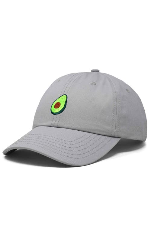 Dalix Avocado Embroidered Food Hat In Gray