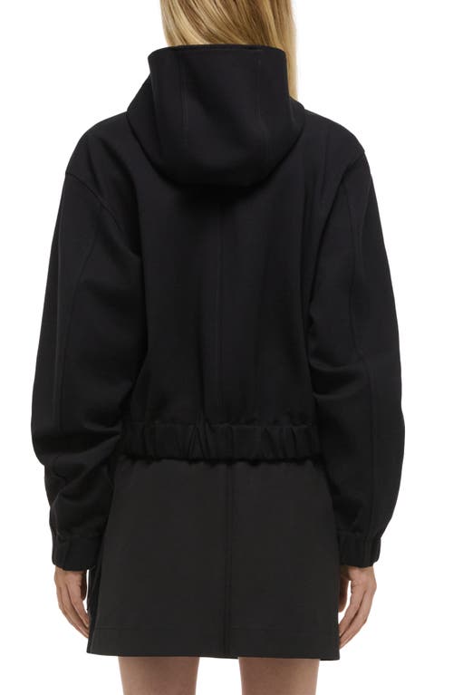 Helmut Lang Hooded Front Zip Jacket In Black