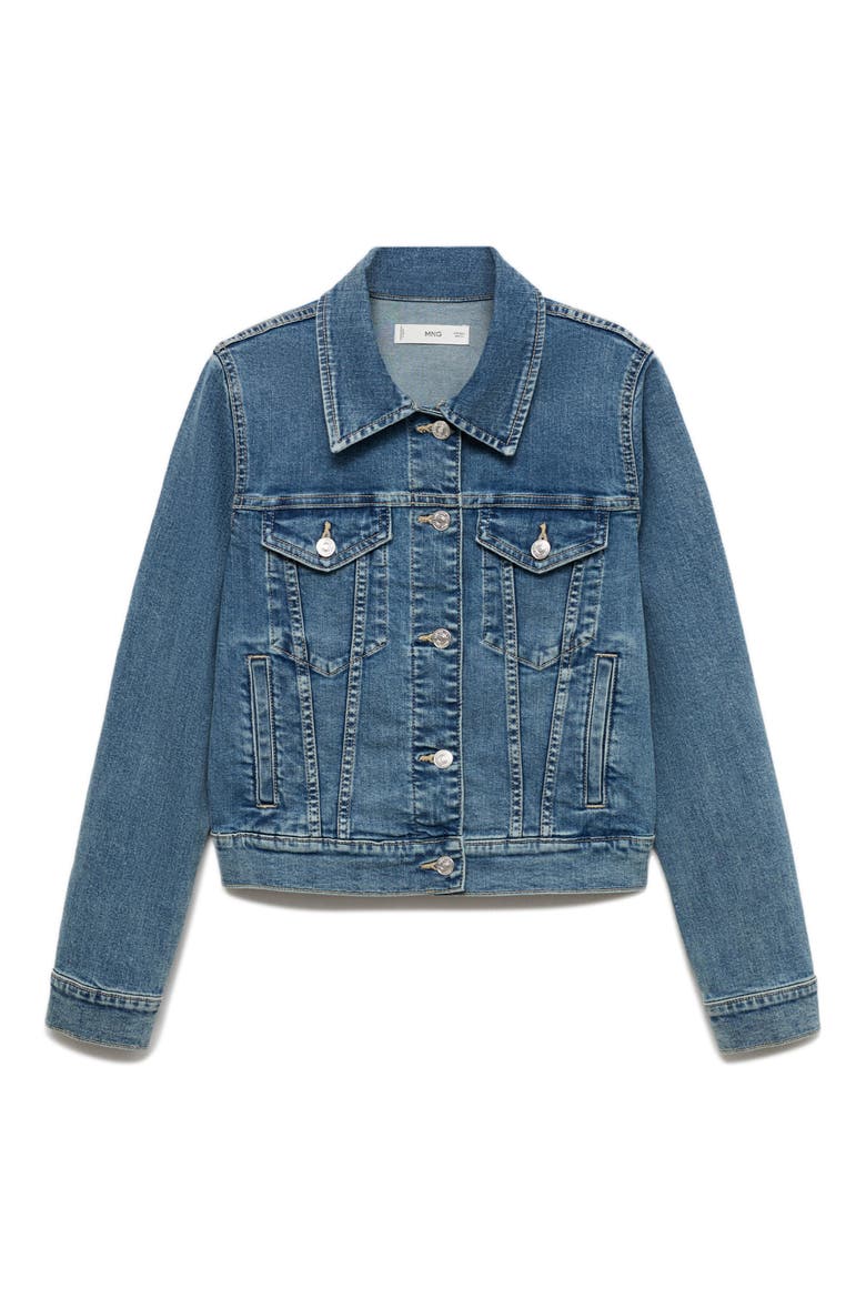 Denim Trucker Jacket, Alternate, color, MEDIUM BLUE