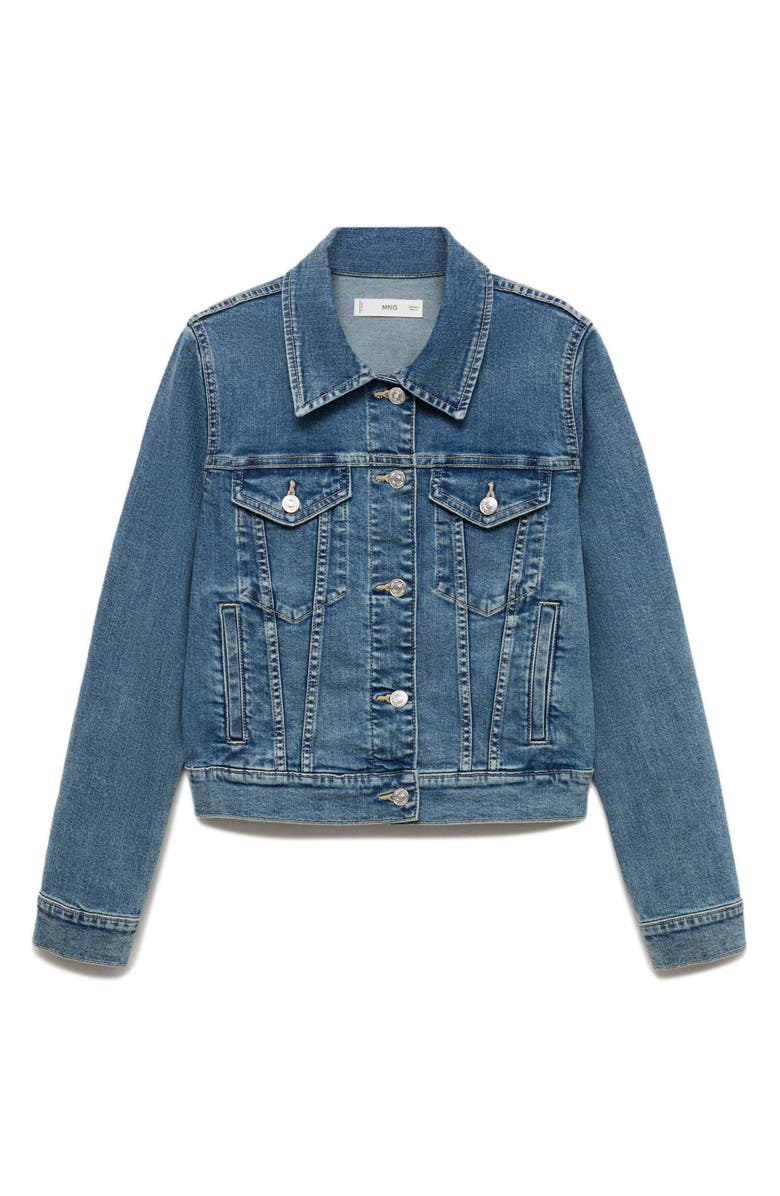 MANGO Denim Trucker Jacket, Alternate, color,