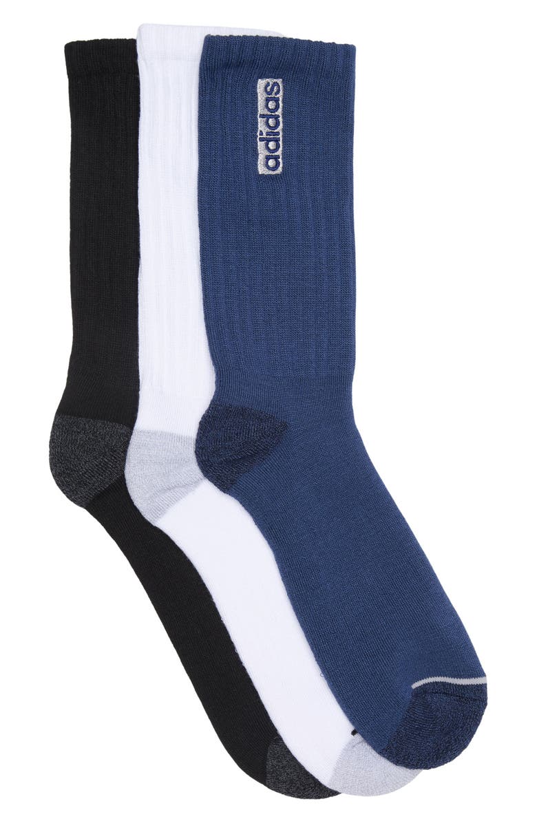 adidas Classic Cushioned Crew Socks - Pack of 3, Main, color,