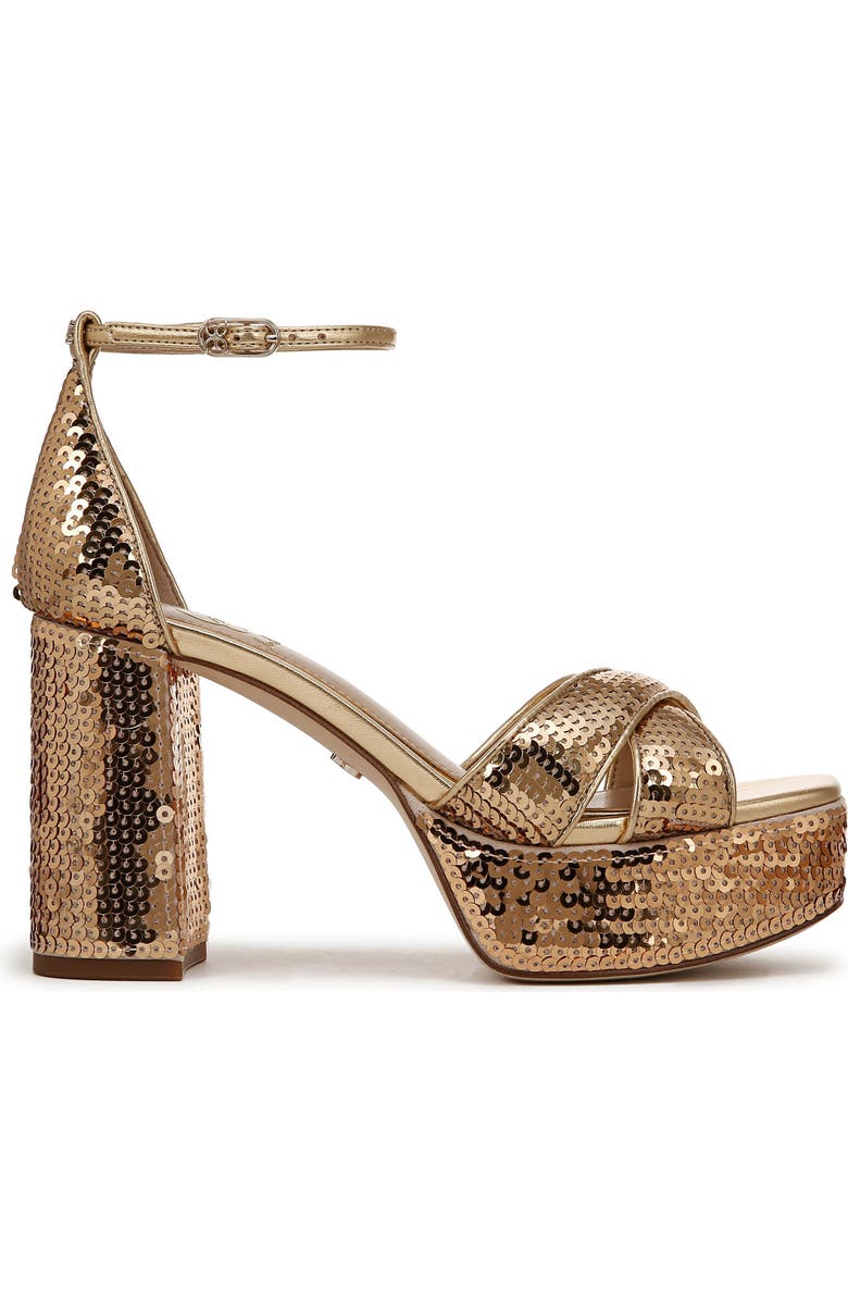 Sam Edelman Jullian Ankle Strap Platform Sandal, Alternate, color, Amber Gold