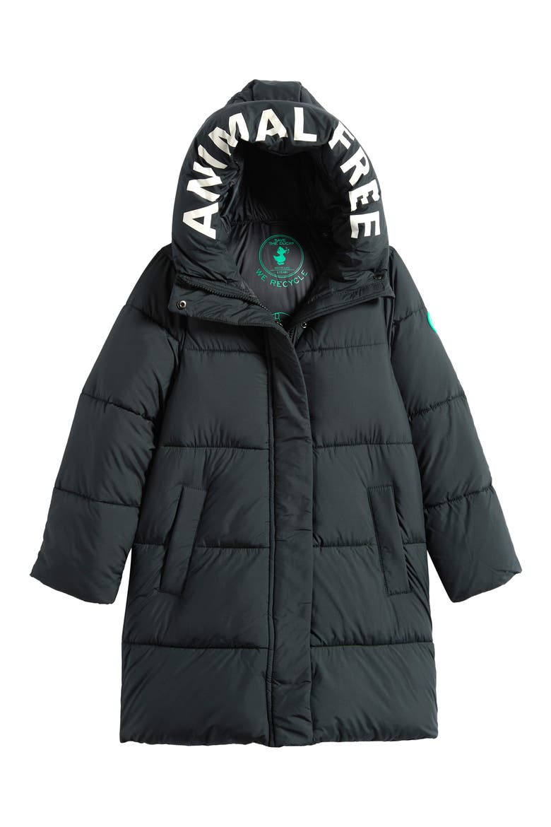 Kids' Hale Hooded Puffer Jacket, Alternate, color, GREEN BLACK