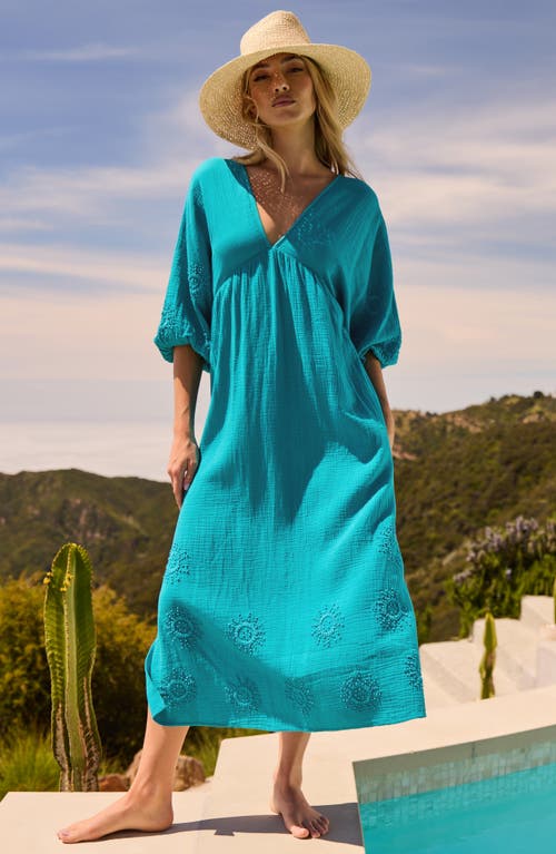 TRINA TURK TRINA TURK SERENE COTTON COVER-UP MAXI DRESS