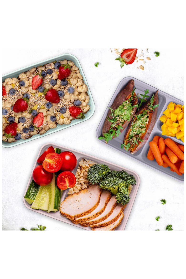 Prep 60-Piece Meal Prep Kit, Alternate, color, FLORAL PASTELS