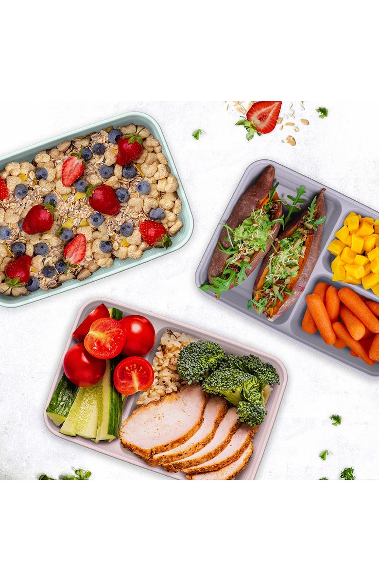 BENTGO Prep 60-Piece Meal Prep Kit, Alternate, color, Floral Pastels