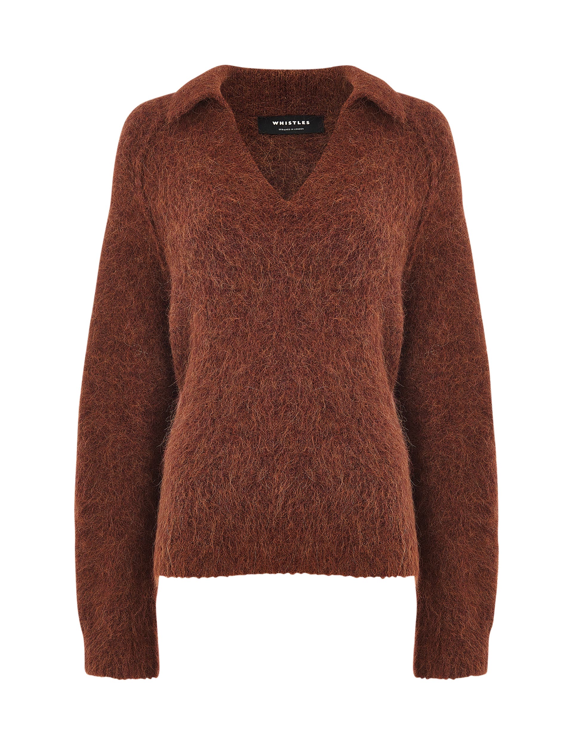 Alpaca Collar Neck Knit Sweater - image 2