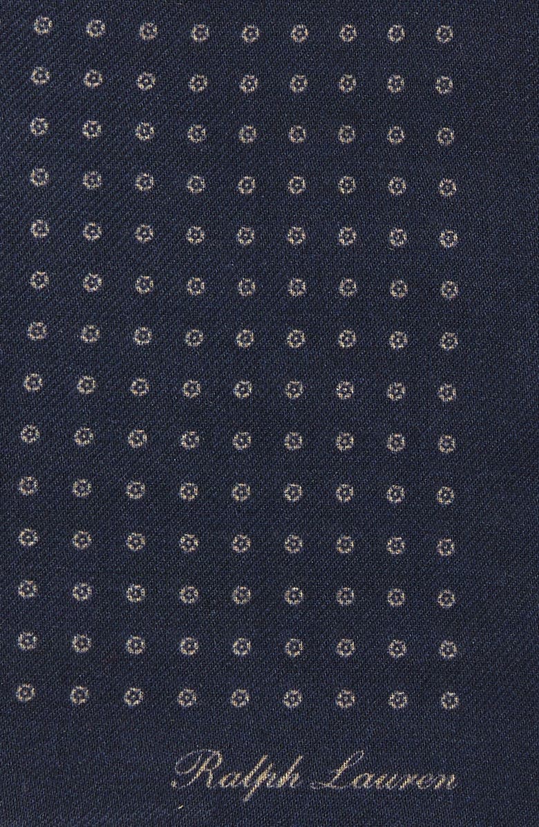 Ralph Lauren Purple Label Polka Dot Cashmere 
Silk Pocket Square, Alternate, color, Navy