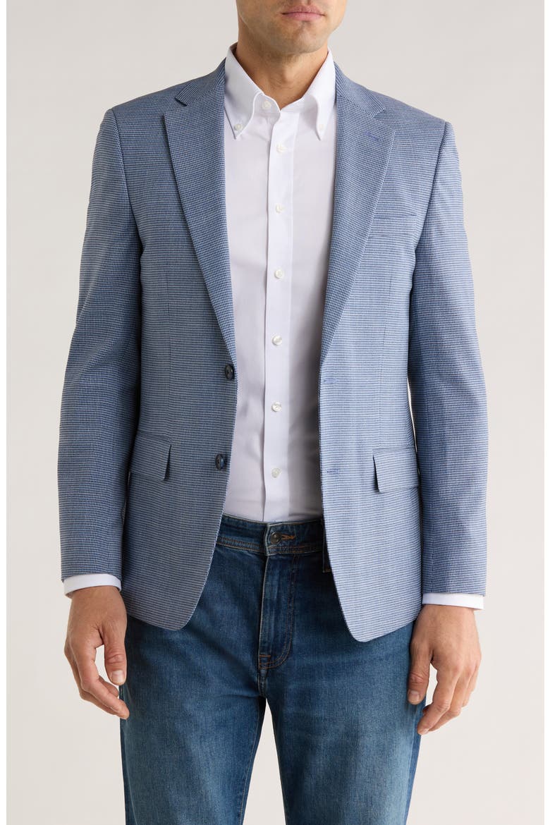 Notch Lapel Blazer, Main, color, BLUE