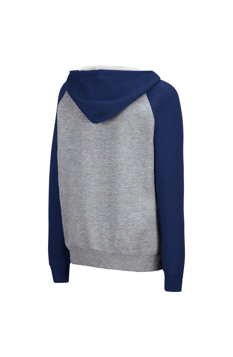 COLOSSEUM Women's Colosseum Heathered Gray Penn State Nittany Lions Contrast Raglan Pullover Hoodie, Alternate, color, 