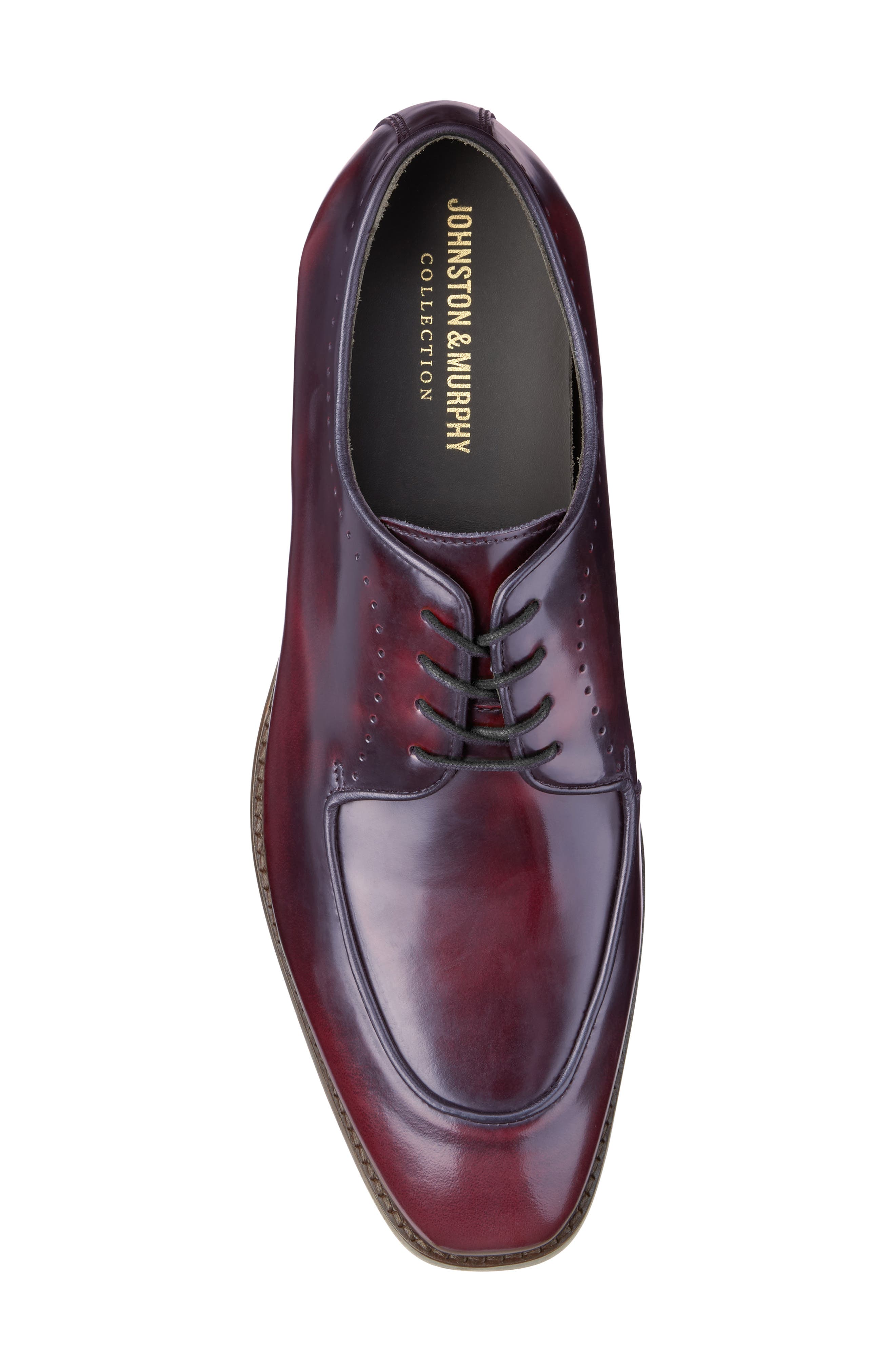 Arrister Moc Toe Derby, Alternate, color, BORDEAUX ITALIAN FULL GRAIN