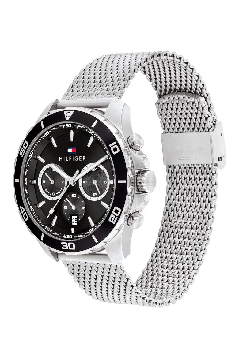 Jordan Mesh Bracelet Watch, Alternate, color, BLACK