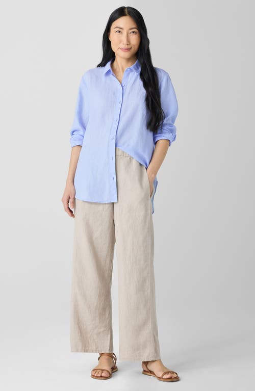 EILEEN FISHER EILEEN FISHER WIDE LEG ORGANIC LINEN ANKLE PANTS