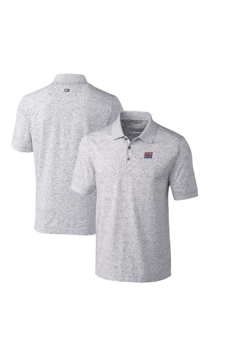 Cutter & Buck Men's Cutter & Buck Steel New York Giants Advantage Tri-Blend Space Dye Throwback Polo, Main, color, 