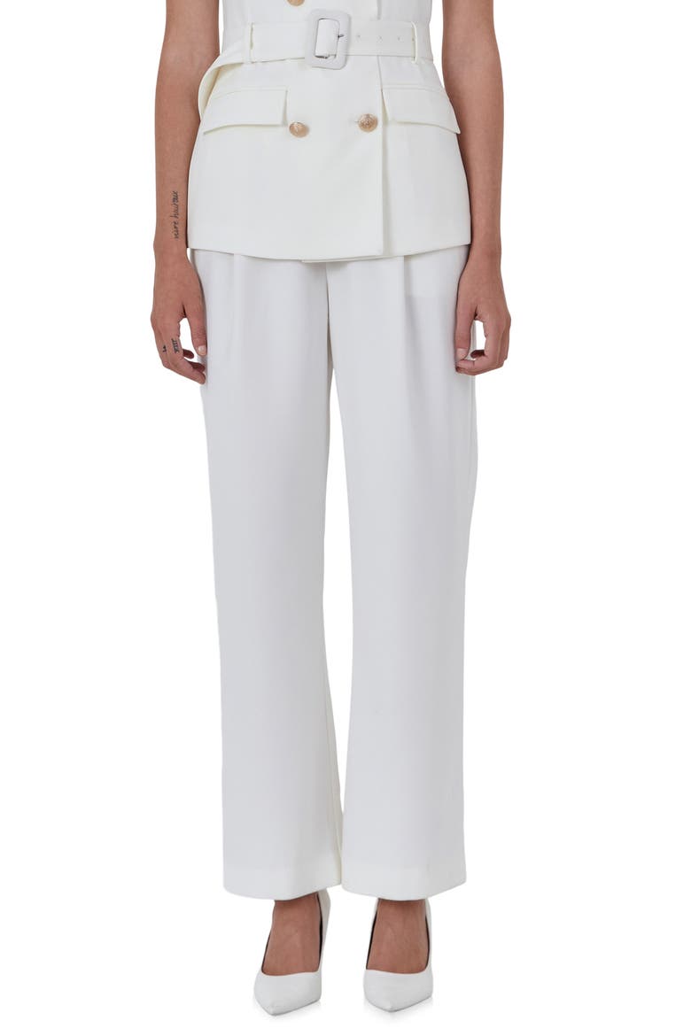 Pleated Pants, Main, color, IVORY