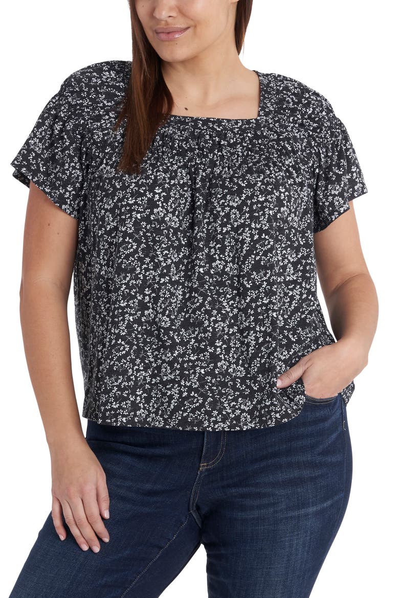 Square Neck Top, Main, color, RICH BLACK