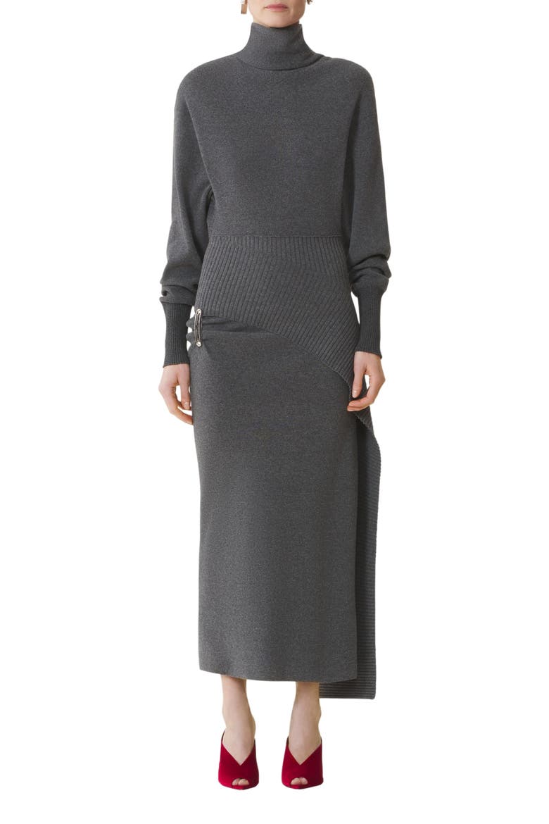 Wool And Cashmere Midi Dress, Main, color, Dove