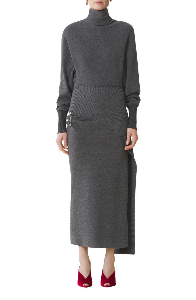 Lanvin Wool And Cashmere Midi Dress, Main, color, Dove
