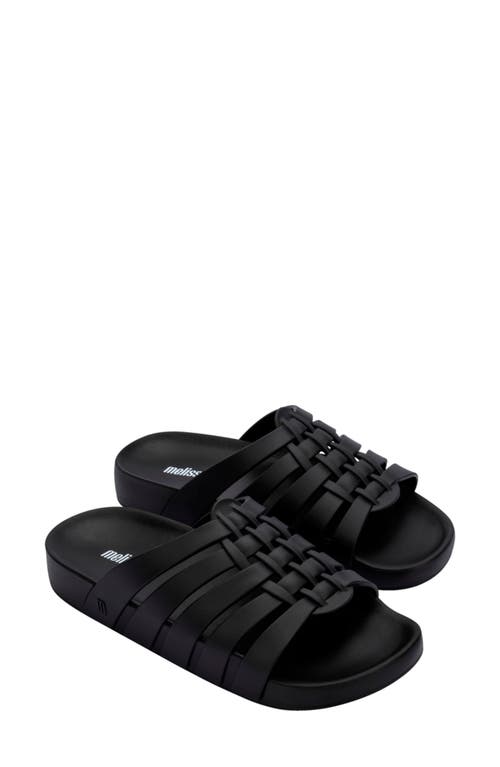 Melissa Possession Slide Sandal In Matte Black