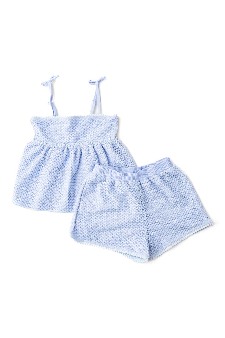 Kids' Open Knit Two-Piece Swimsuit, Main, color, BLUE