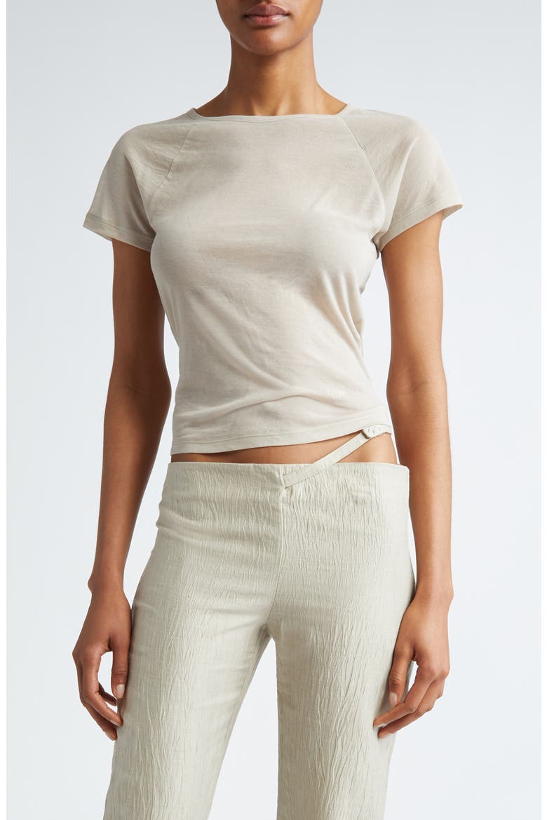 Omu Raglan Sleeve T-Shirt, Main, color, BEIGE