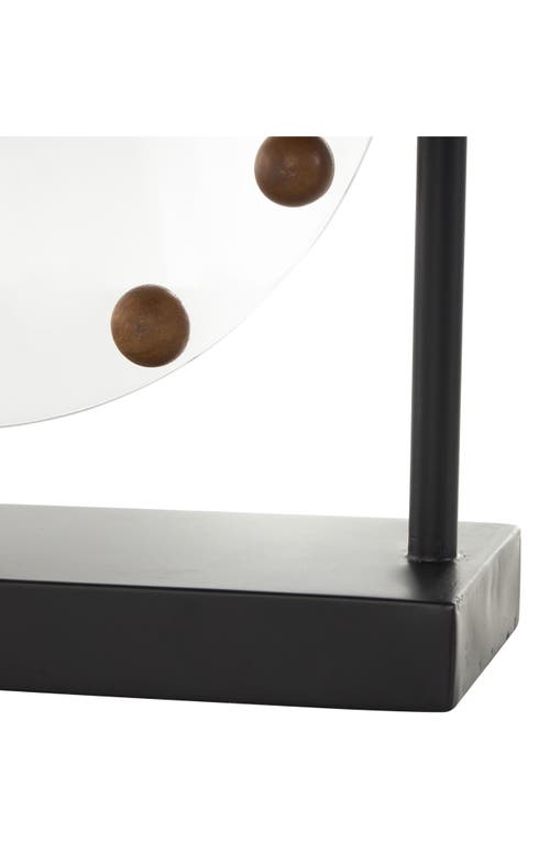 Vivian Lune Home Modern Black Metal Clock In Black