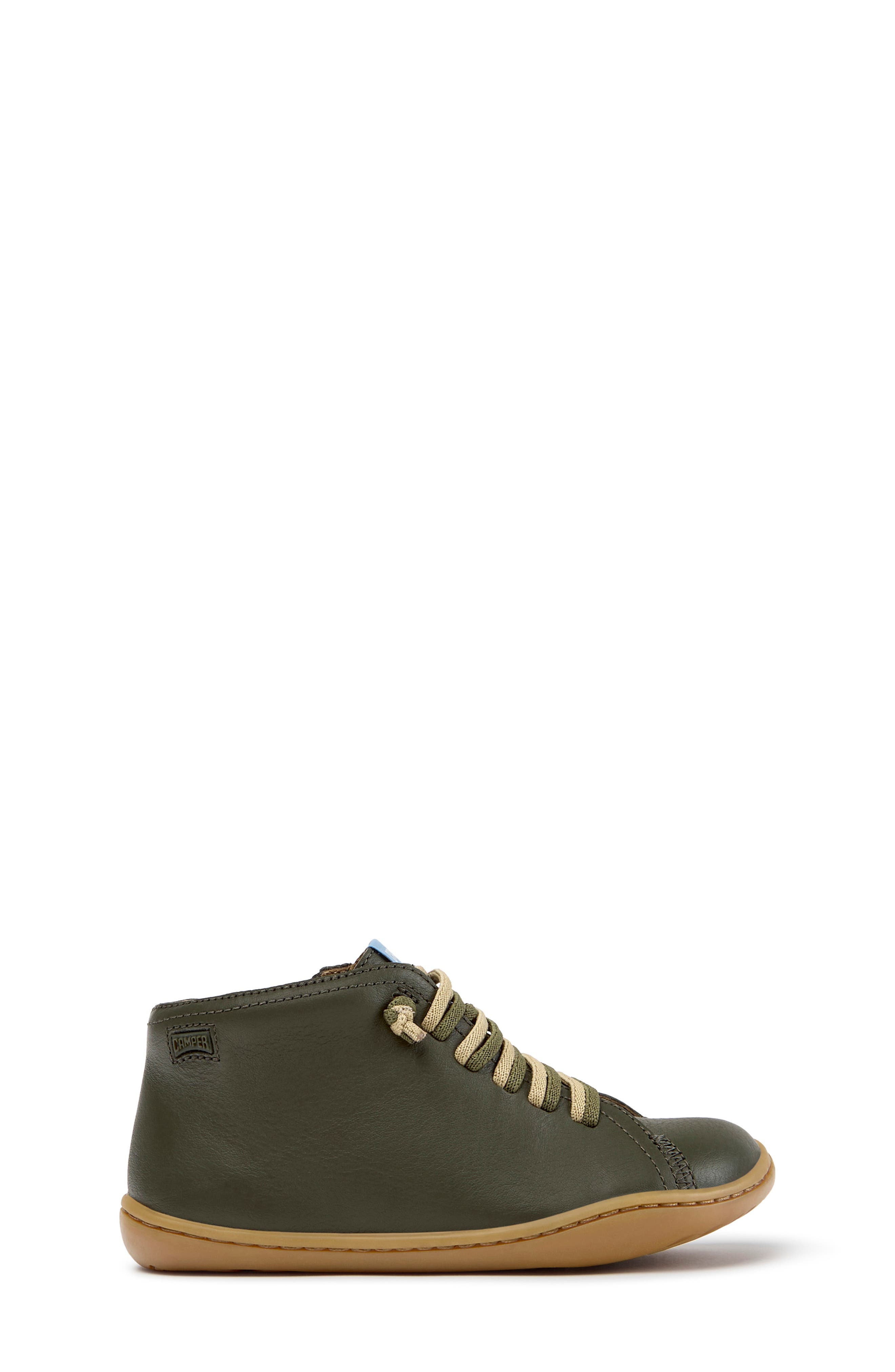 Kids' Peu Cami Leather Bootie, Alternate, color, DARK GREEN