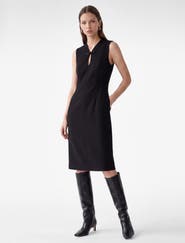 Koton Sleeveless Keyhole Detal Qipao Midi Dress with Frog Closure