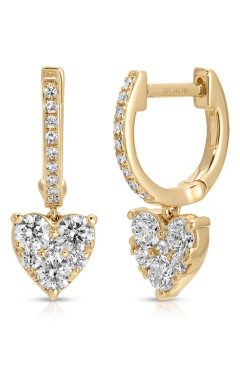 Pavé Diamond Huggie Hoop Earrings