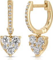 EF Collection Pavé Diamond Huggie Hoop Earrings