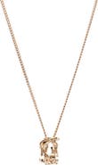 Saint Laurent Thin Twist Charm Pendant Necklace