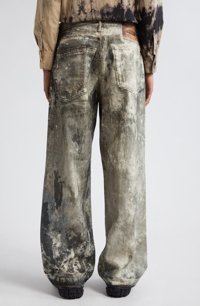 Acne Studios 1981 Trompe l'Oeil Splatter Button Fly Loose Fit