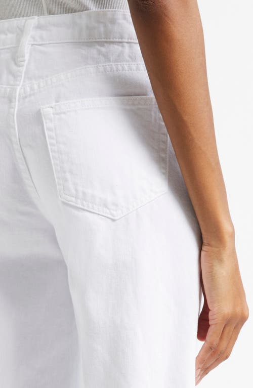 L Agence L'agence Leighton Cuff Stovepipe Jeans In Blanc