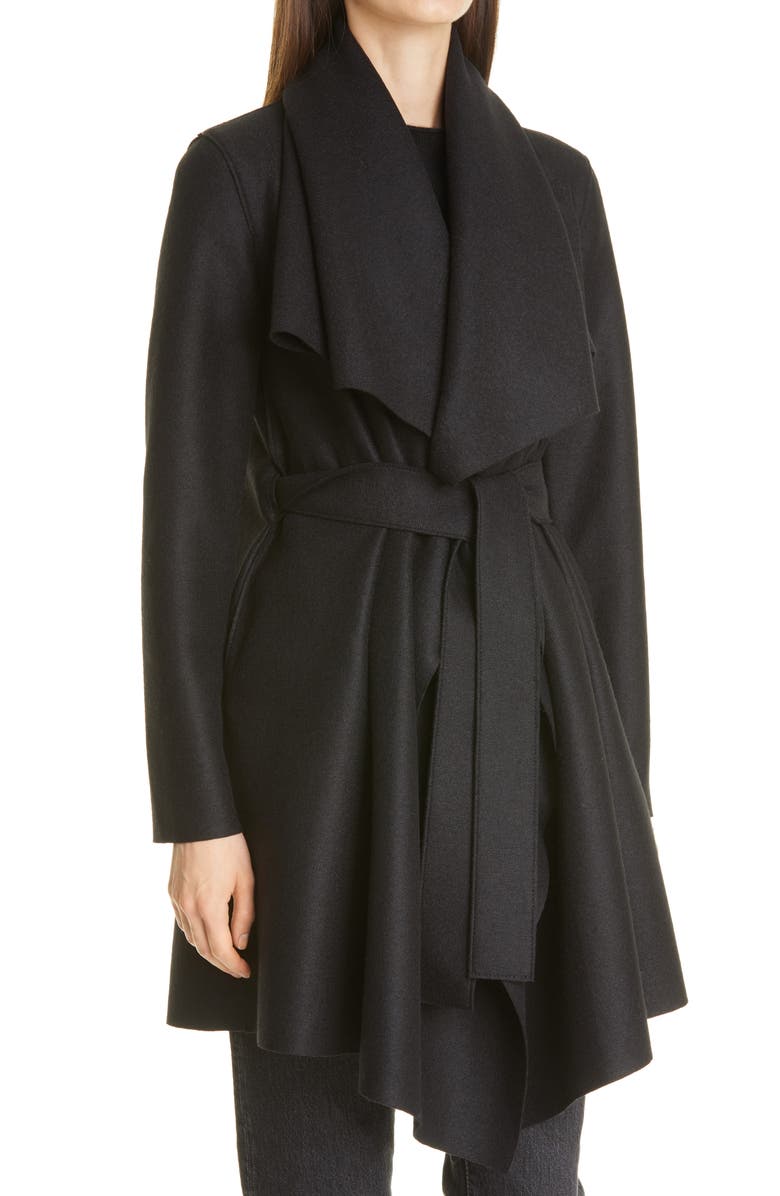 Harris Wharf London Draped Wool Coat, Alternate, color,
