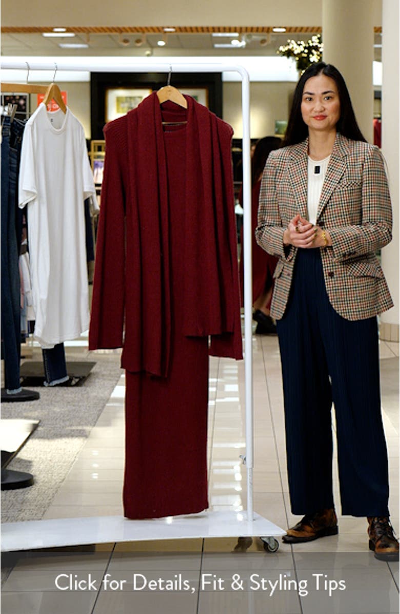 Long Sleeve Sweater Dress with Scarf, sales video thumbnail