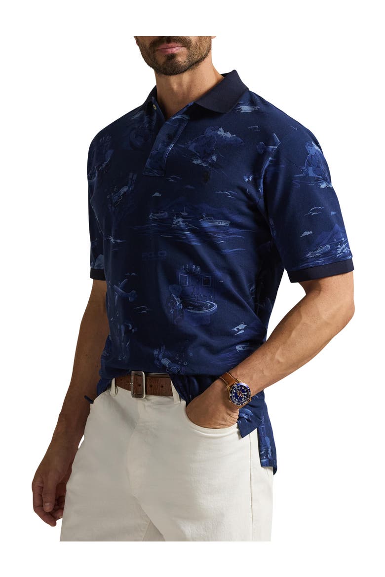 Big & Tall Mesh Bear Polo Shirt, Main, color, SPY BEAR