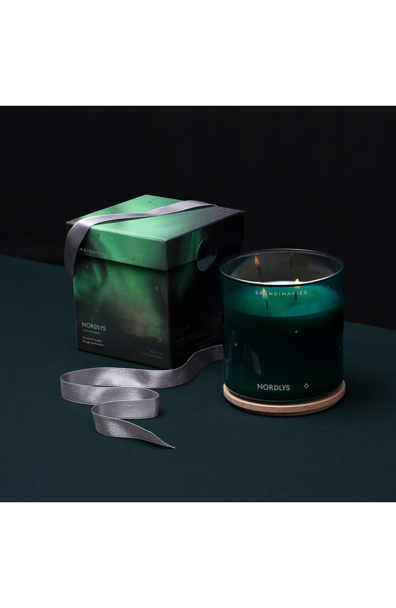 SKANDINAVISK NORDLYS Scented Candle 400g, Alternate, color, Green
