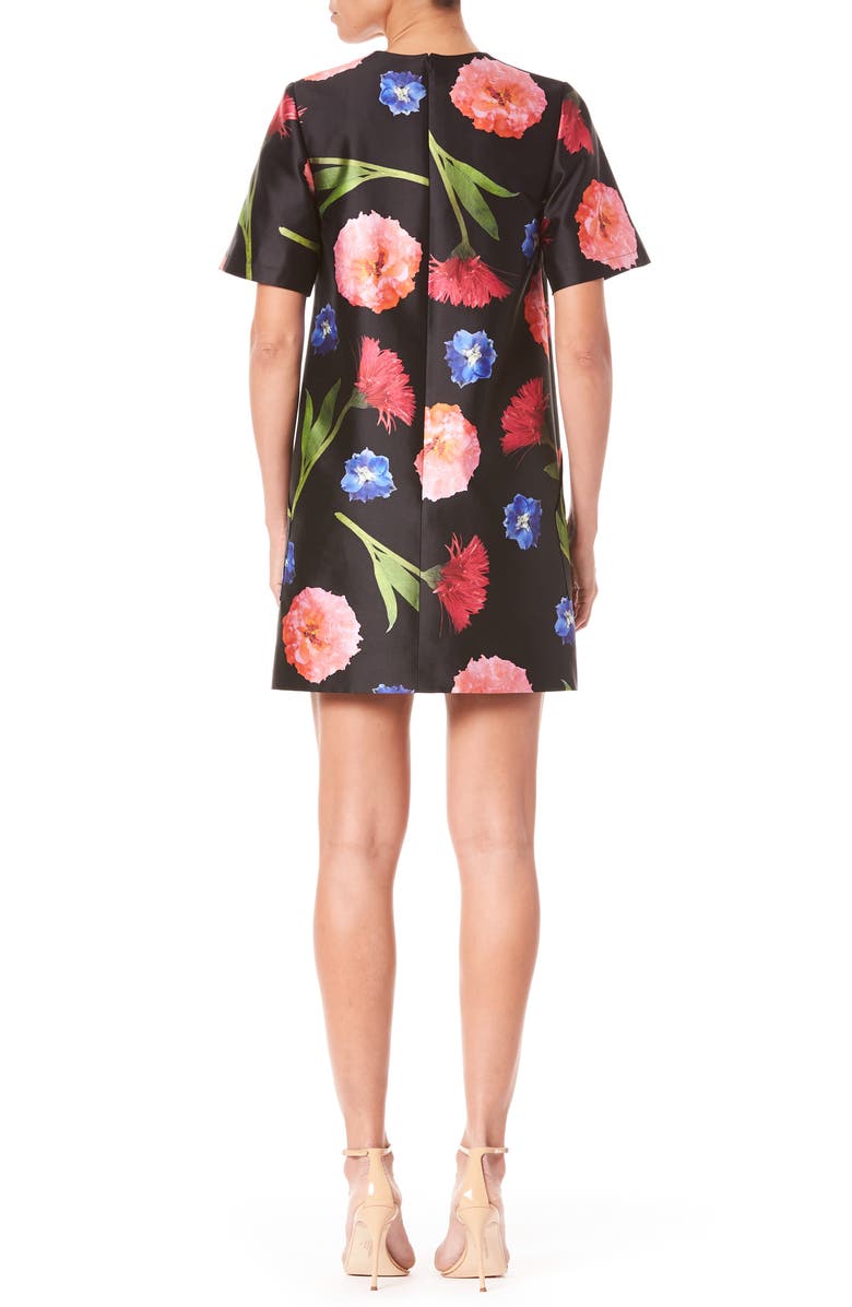Carolina Herrera Floral Silk & Cotton Shift Dress, Alternate, color,