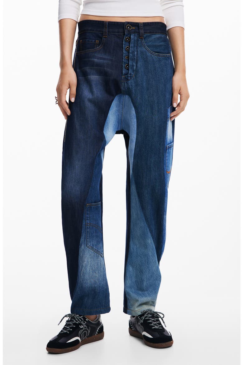 Herita Straight Leg Jeans, Main, color, BLUE