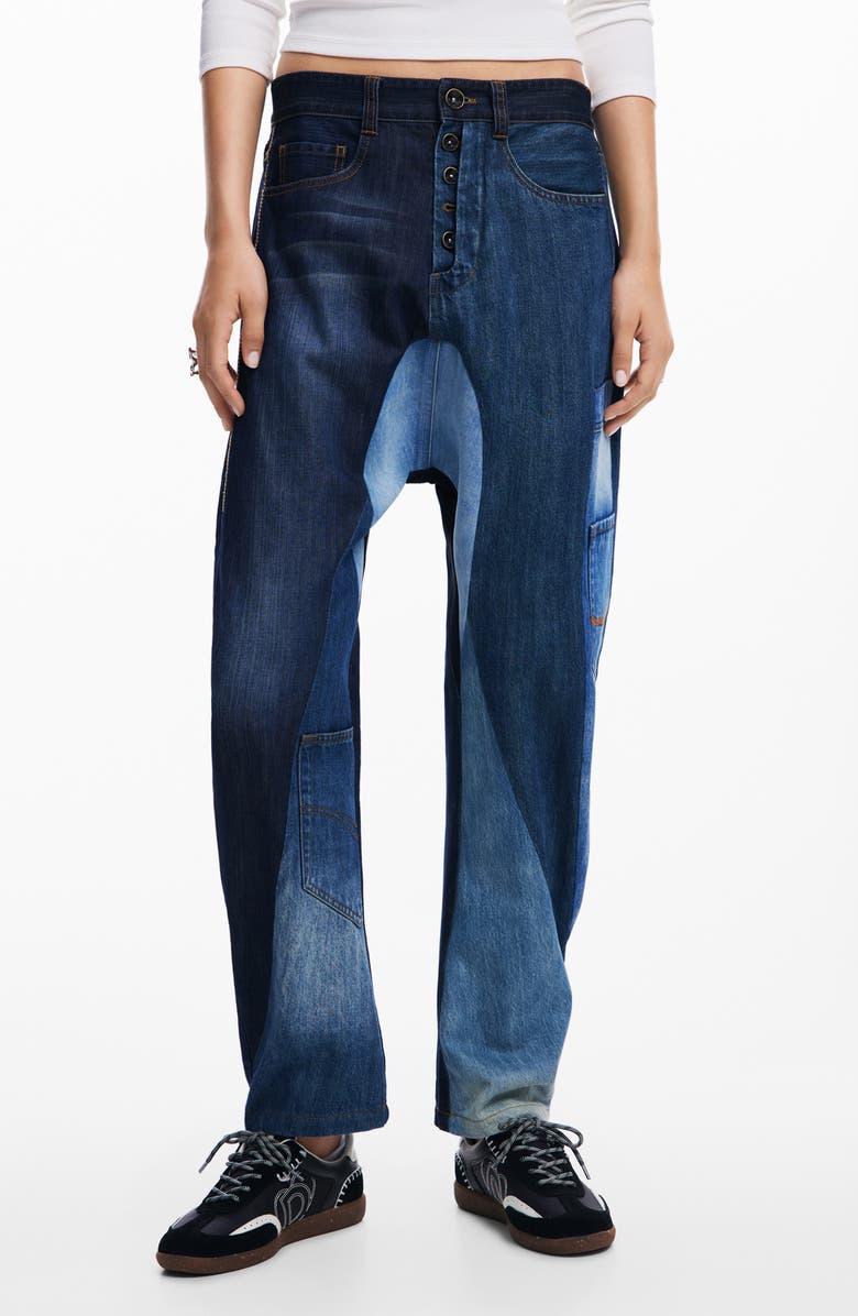 Desigual Herita Straight Leg Jeans, Main, color,