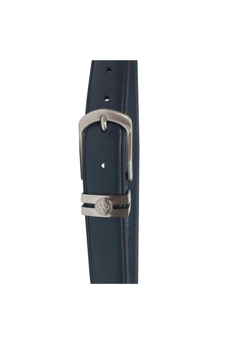 Golf Stretch Comfort Leather Belt Metal Keeper, Alternate, color, Navy
