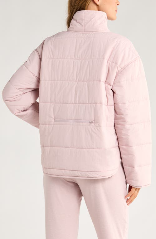 Zella Quilted Packable Jacket In Pink