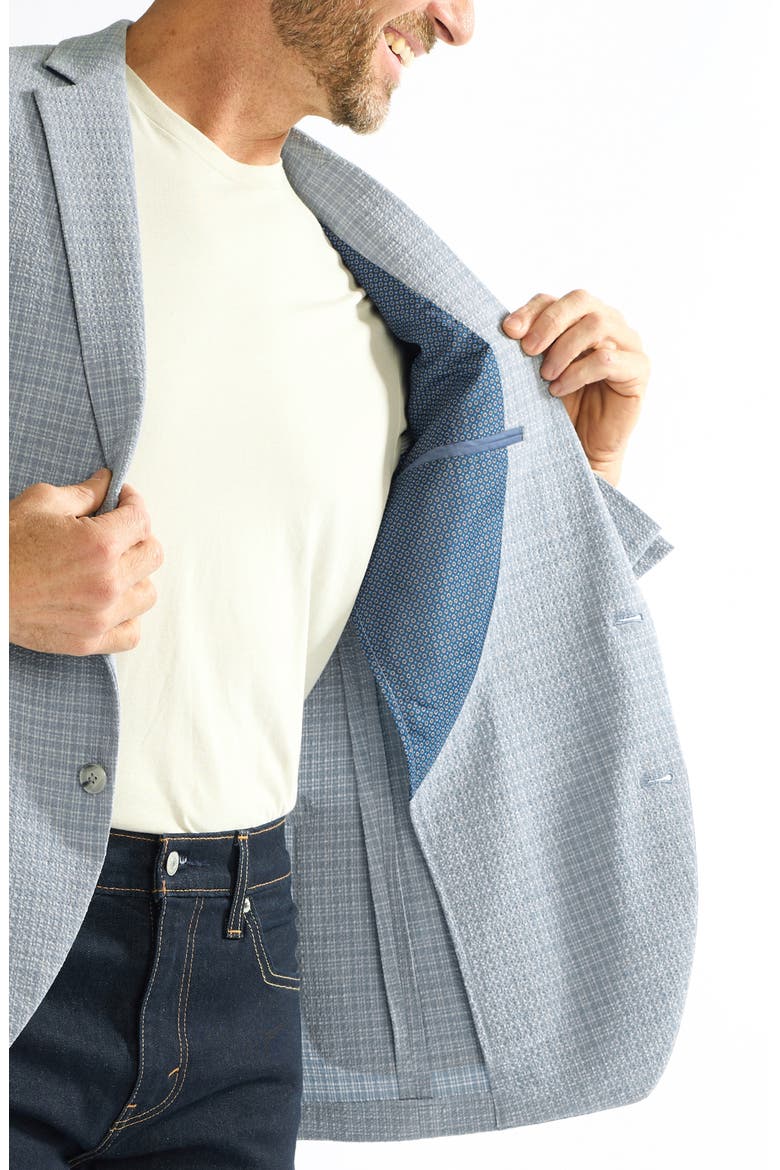 Seersucker Check Sport Coat, Alternate, color, GREY