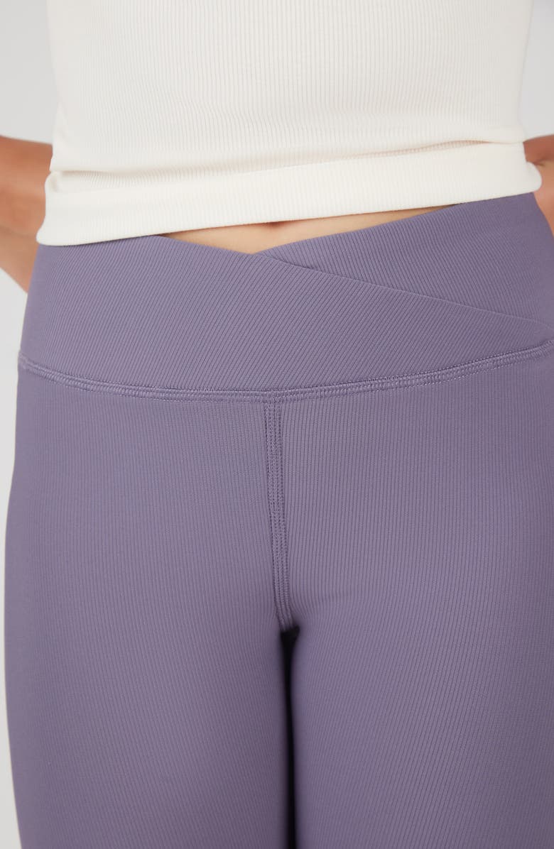 YOGALICIOUS Kids' 2-Pack Madison Crossover Waist Ribbed Leggings, Alternate, color,