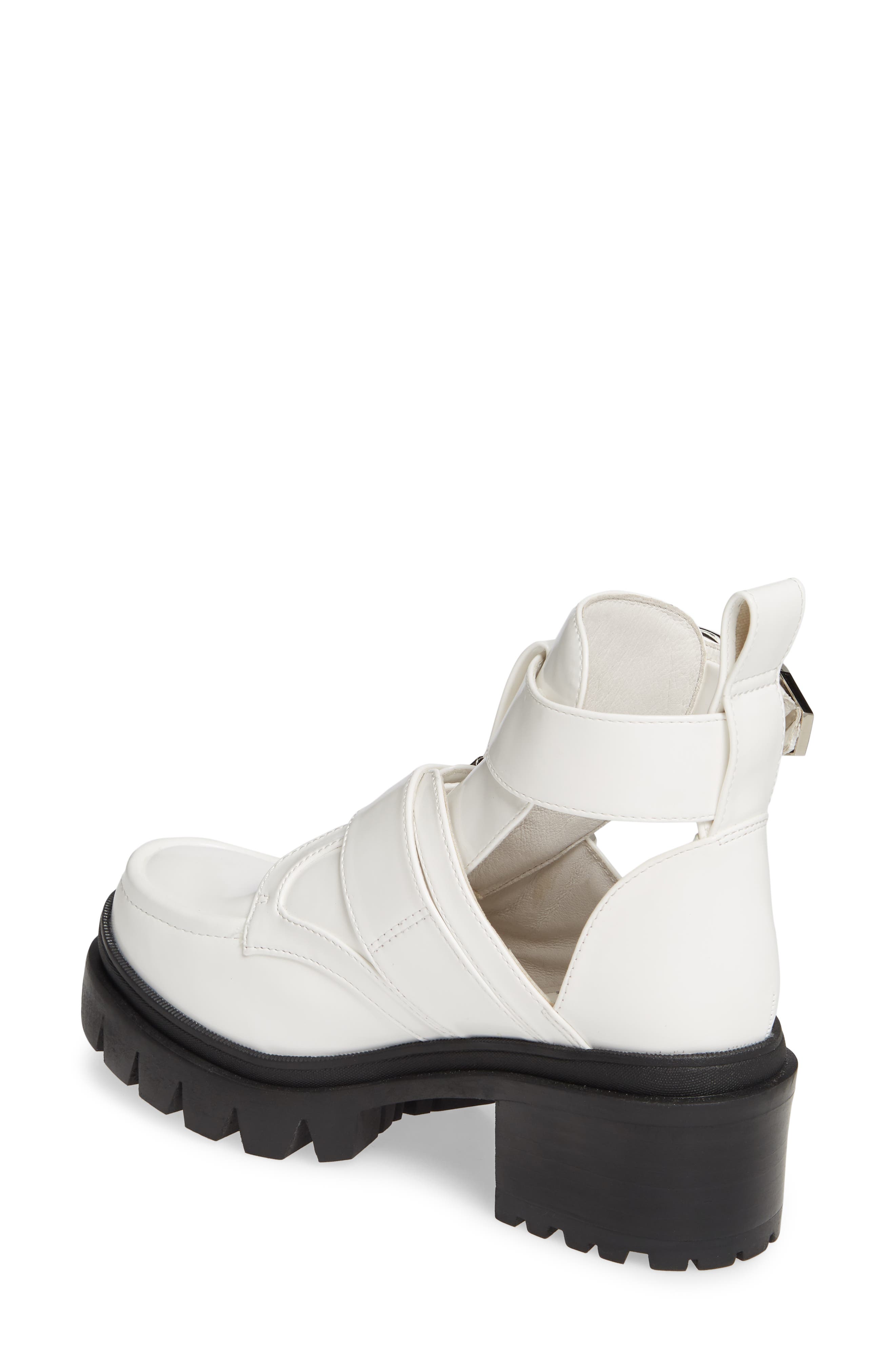 Lug Platform Bootie, Alternate, color, WHITE BOX SILVER