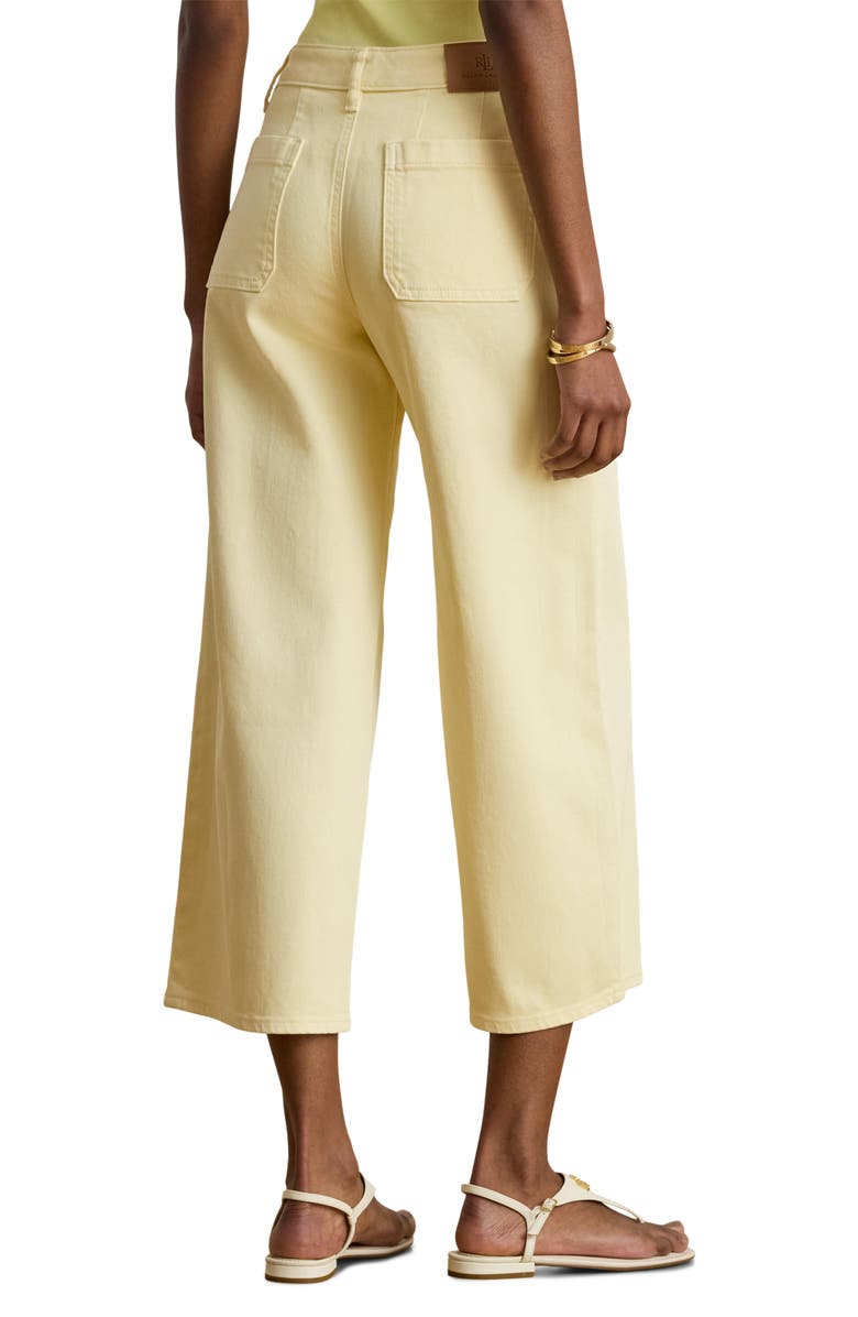 Lauren Ralph Lauren Crop Wide Leg Jeans, Alternate, color, Light Sunfaded Yellow