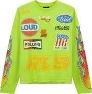Rolling Loud Loud Racing Distressed Graphic Long Sleeve Thermal T-Shirt