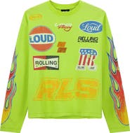 Rolling Loud Loud Racing Distressed Graphic Long Sleeve Thermal T-Shirt